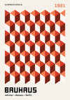 Würfelstufen, in Orange print