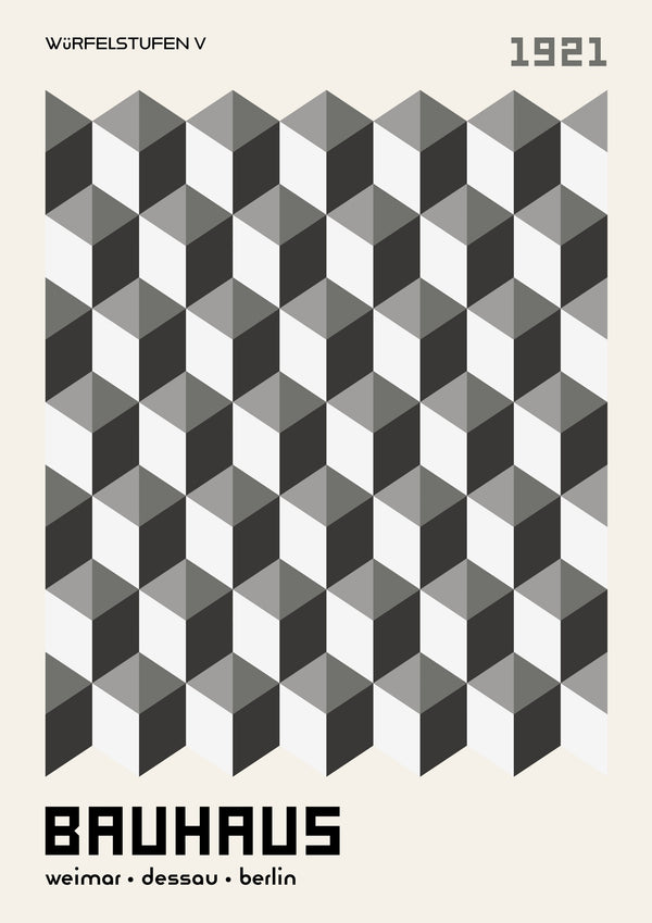 Étages en cubes, en gris