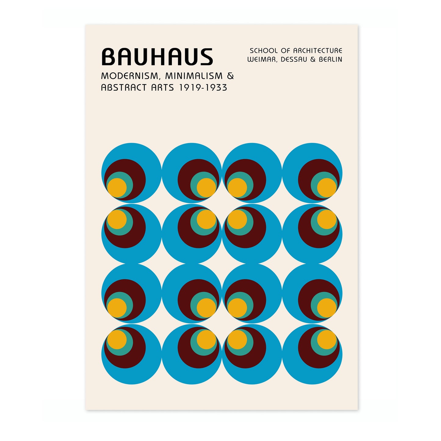 Blaue & grüne konzentrische Kreise