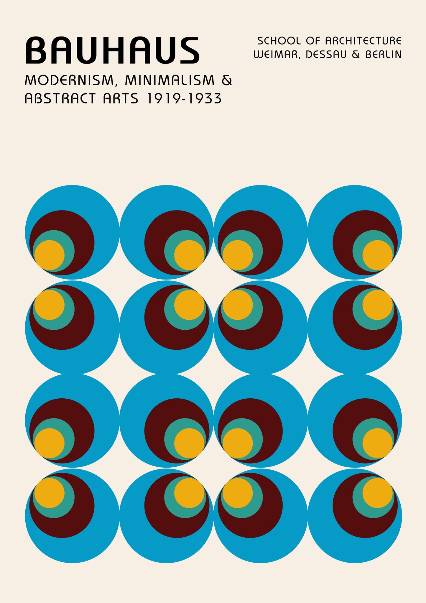 Blaue & grüne konzentrische Kreise