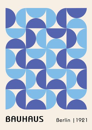 Blue Semi-Circles print