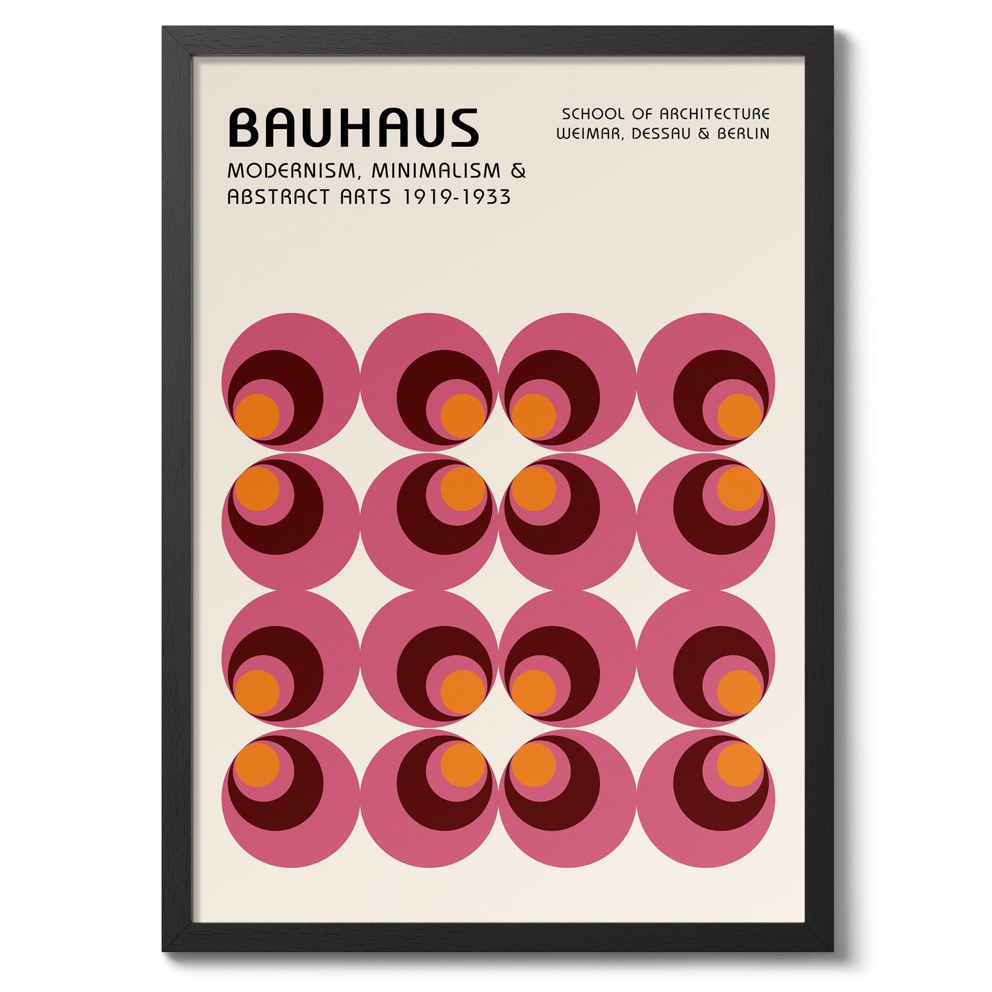 Rosa & Orange konzentrische Kreise