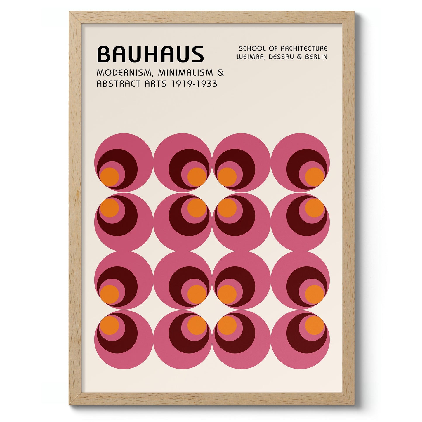 Rosa & Orange konzentrische Kreise