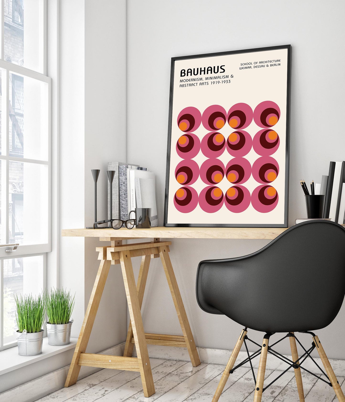 Rosa & Orange konzentrische Kreise