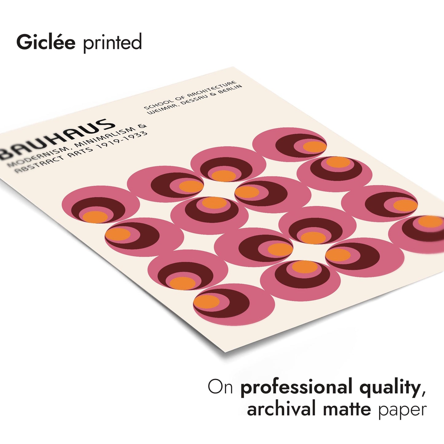 Rosa & Orange konzentrische Kreise