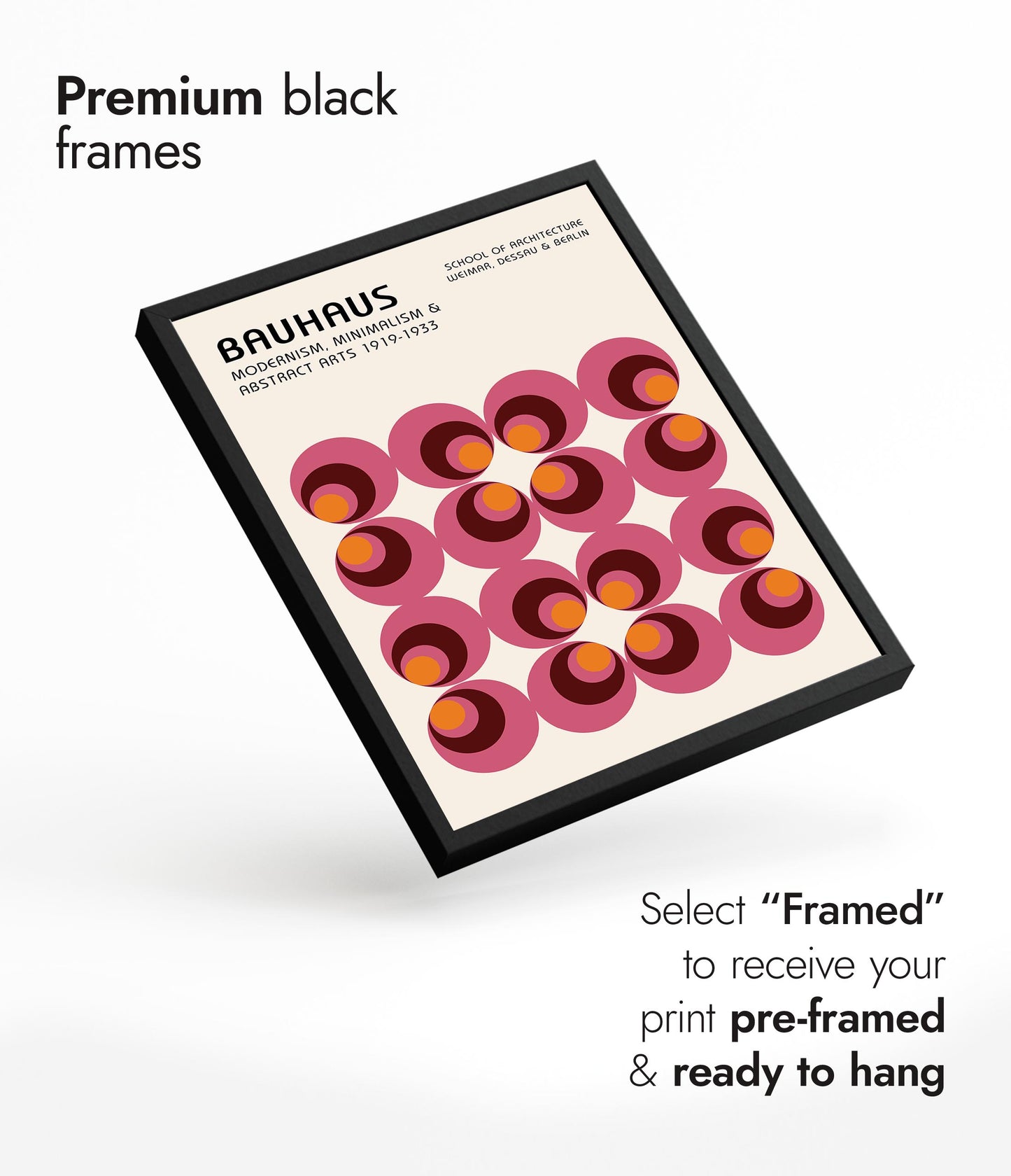 Rosa & Orange konzentrische Kreise