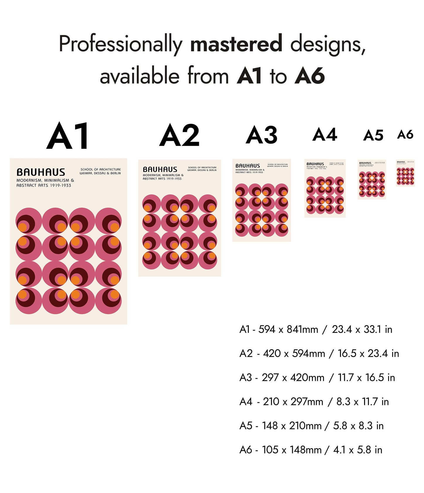 Rosa & Orange konzentrische Kreise