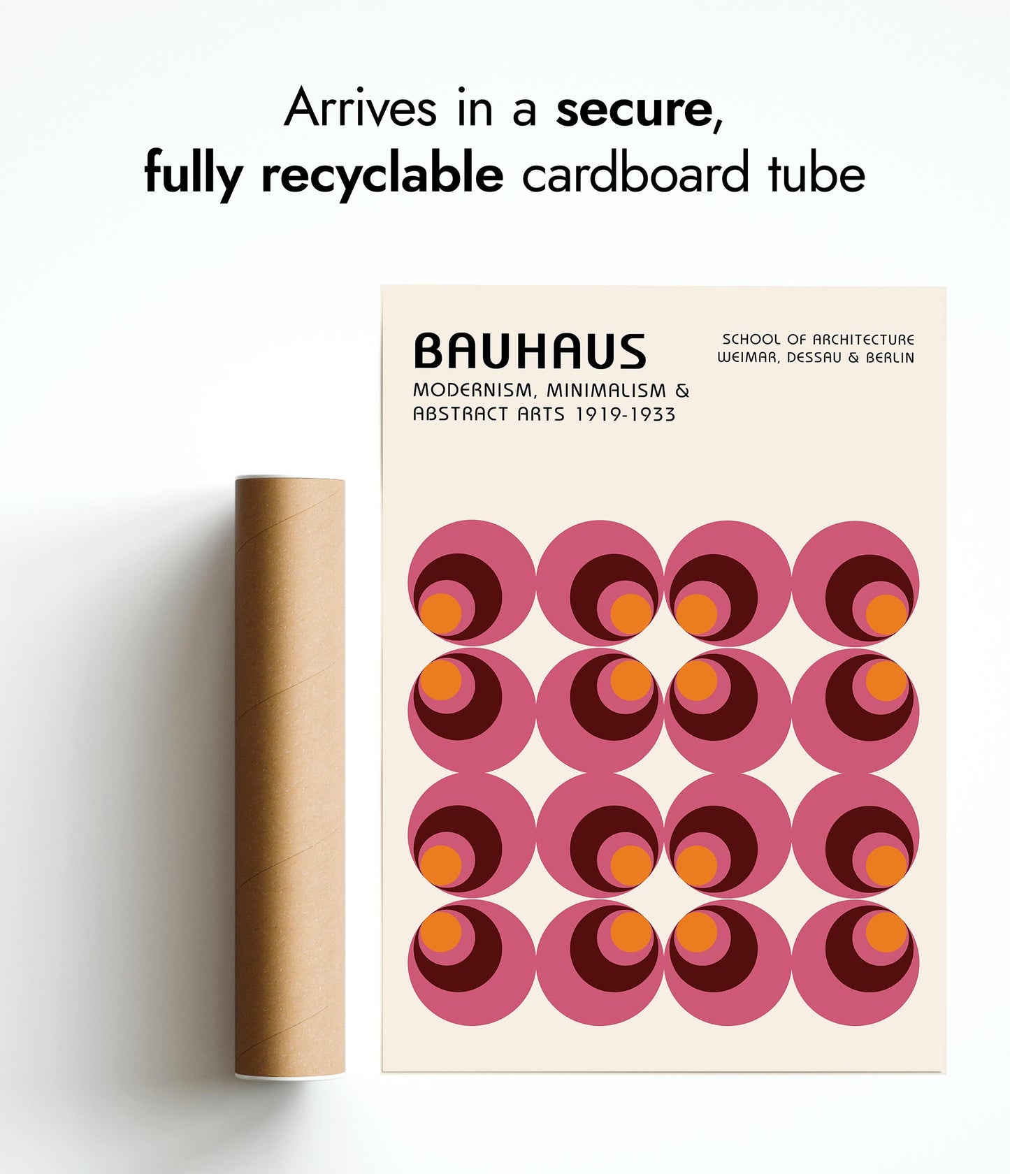 Rosa & Orange konzentrische Kreise