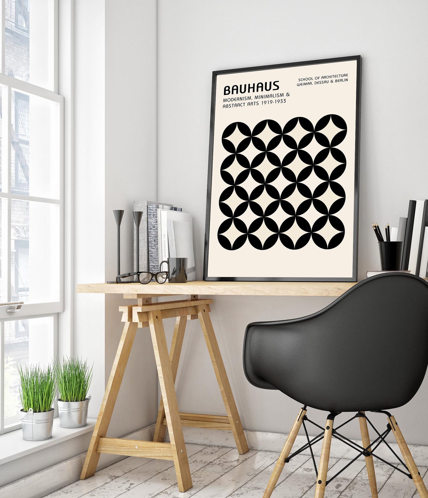 Géométrie circulaire noire