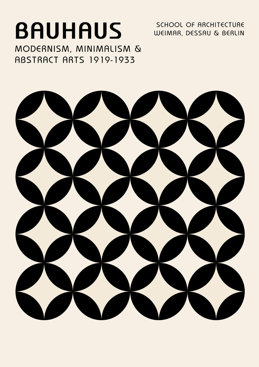 Géométrie circulaire noire - Print Only frame