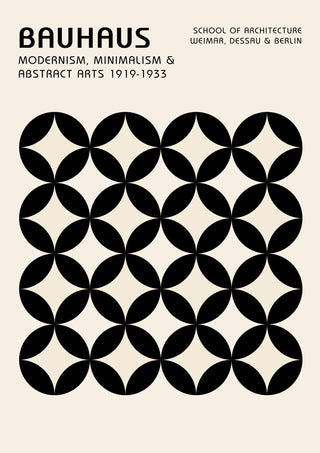 Géométrie circulaire noire print