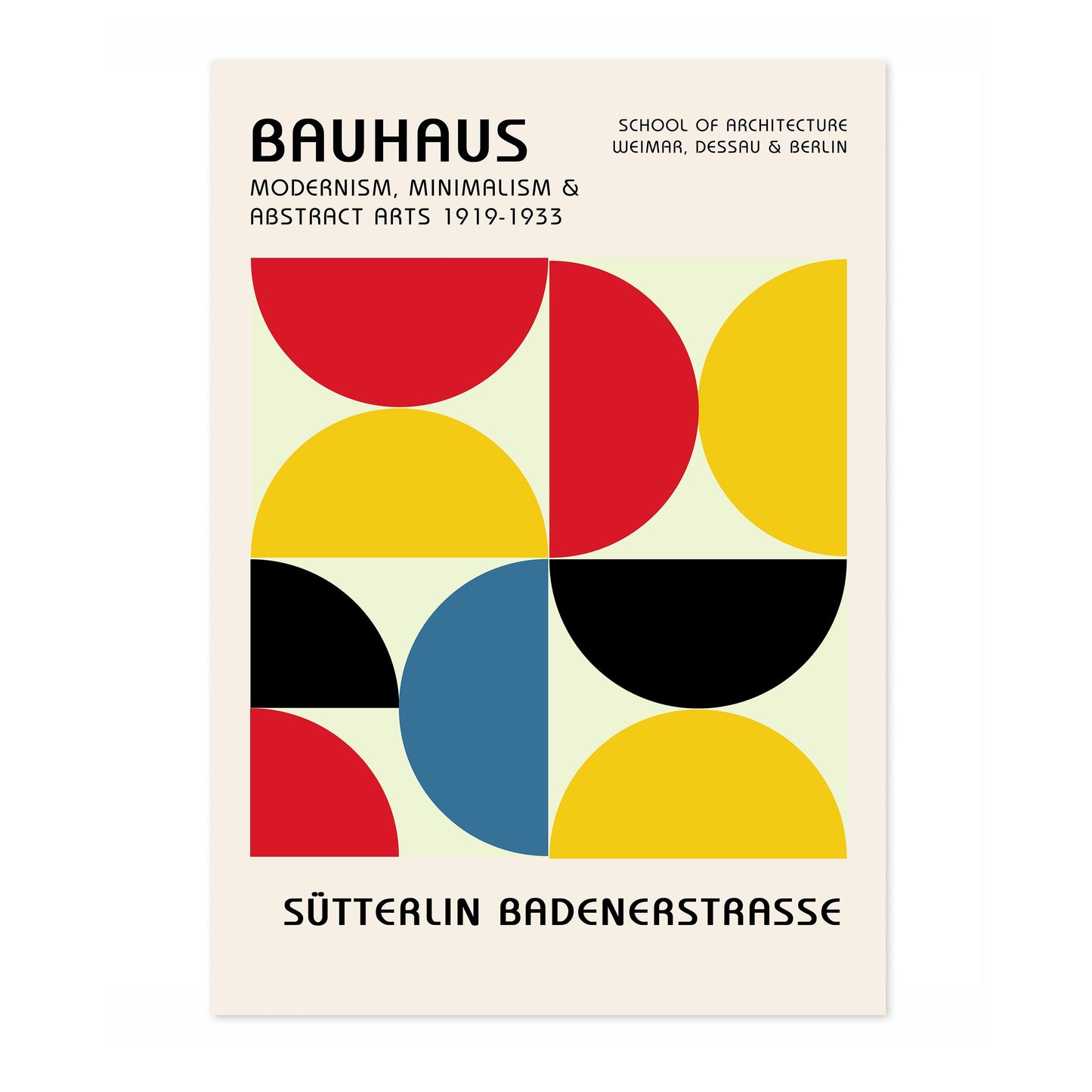 Halvcirklar i primära färger