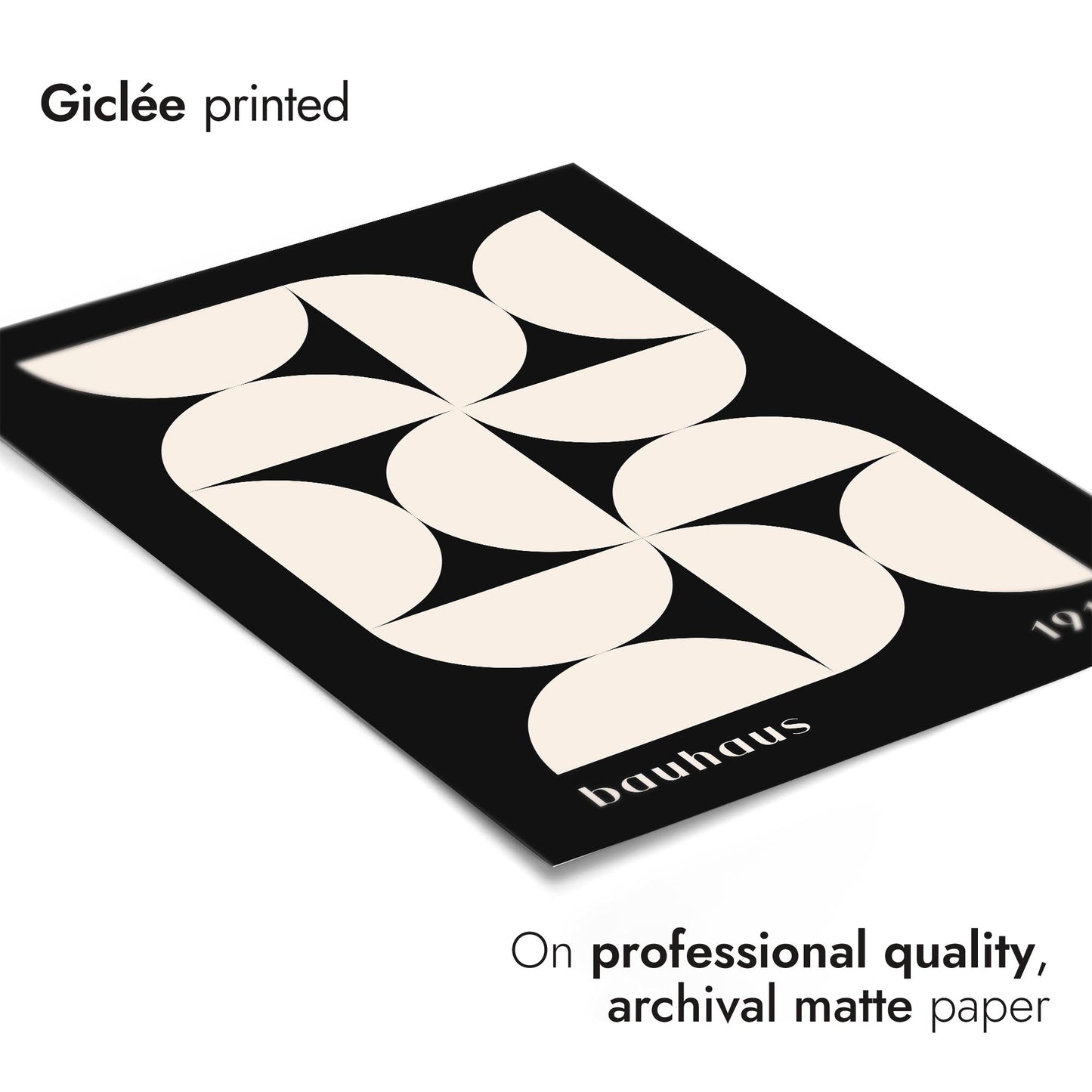 Weiße Halbkreise auf Schwarz