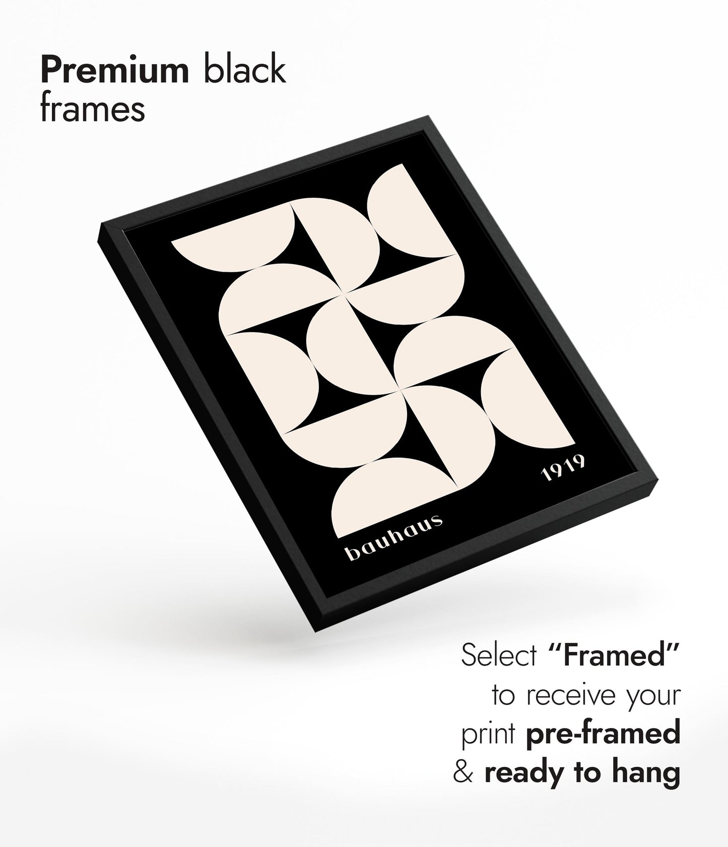 Weiße Halbkreise auf Schwarz