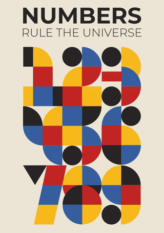 Bauhaus Zahlen print