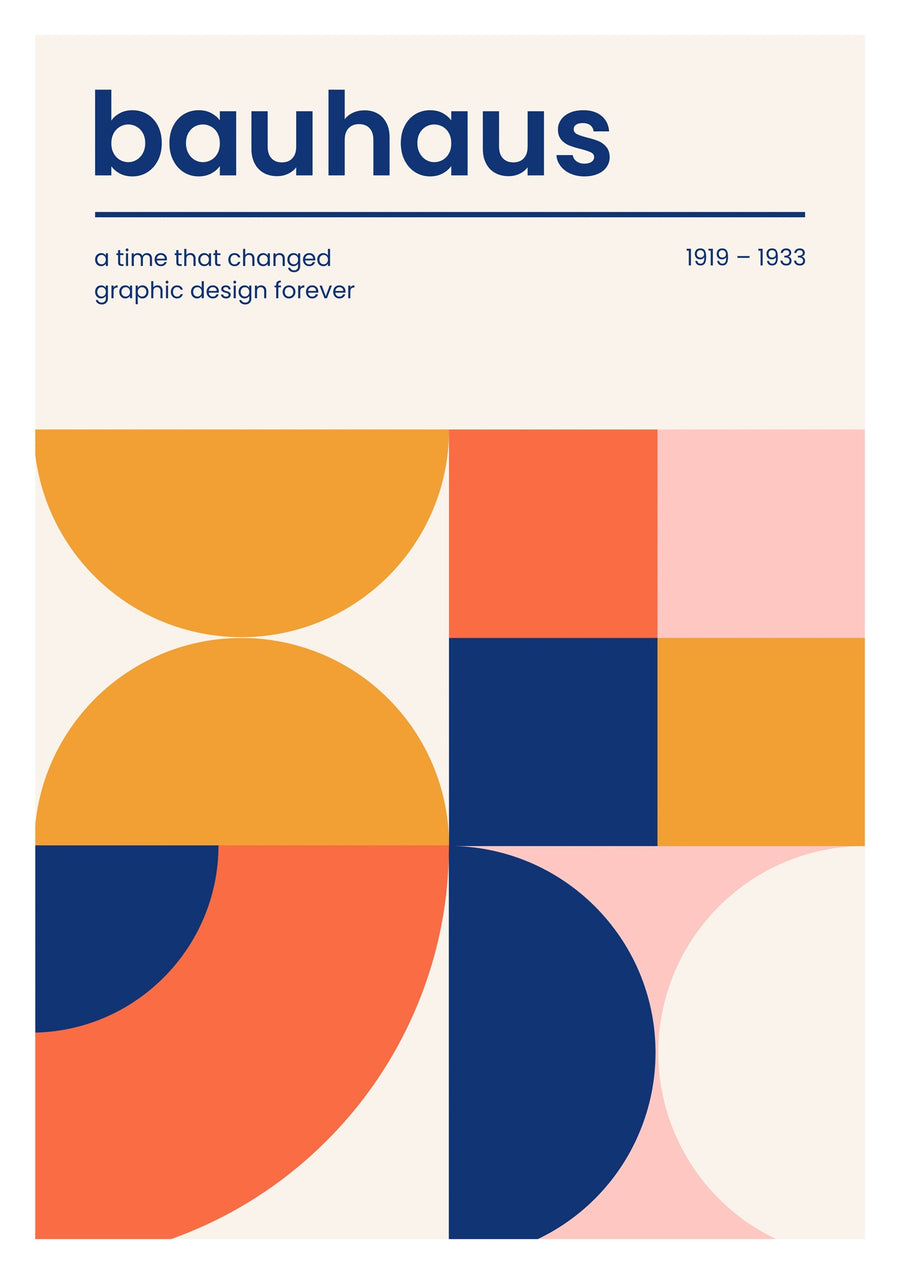 Bauhaus-citaat - Print Only frame