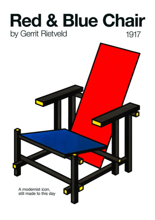 Red & Blue Chair print