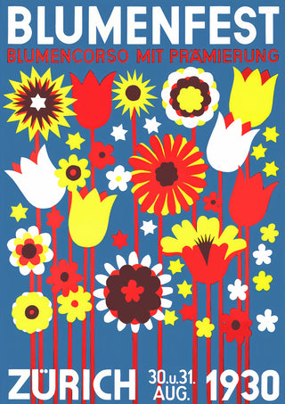 Zürich Blumenfest print