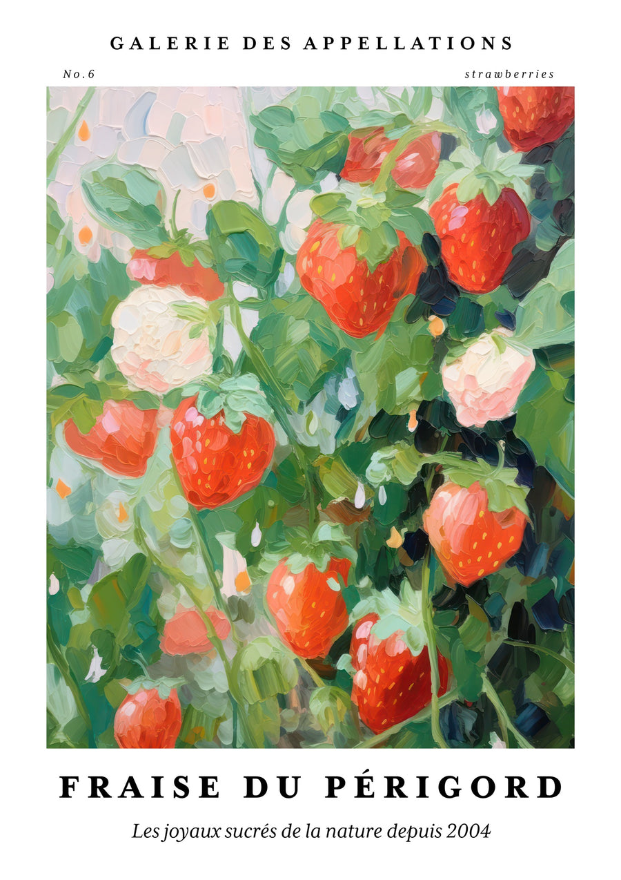 Aardbeien - Perigord - Print Only frame