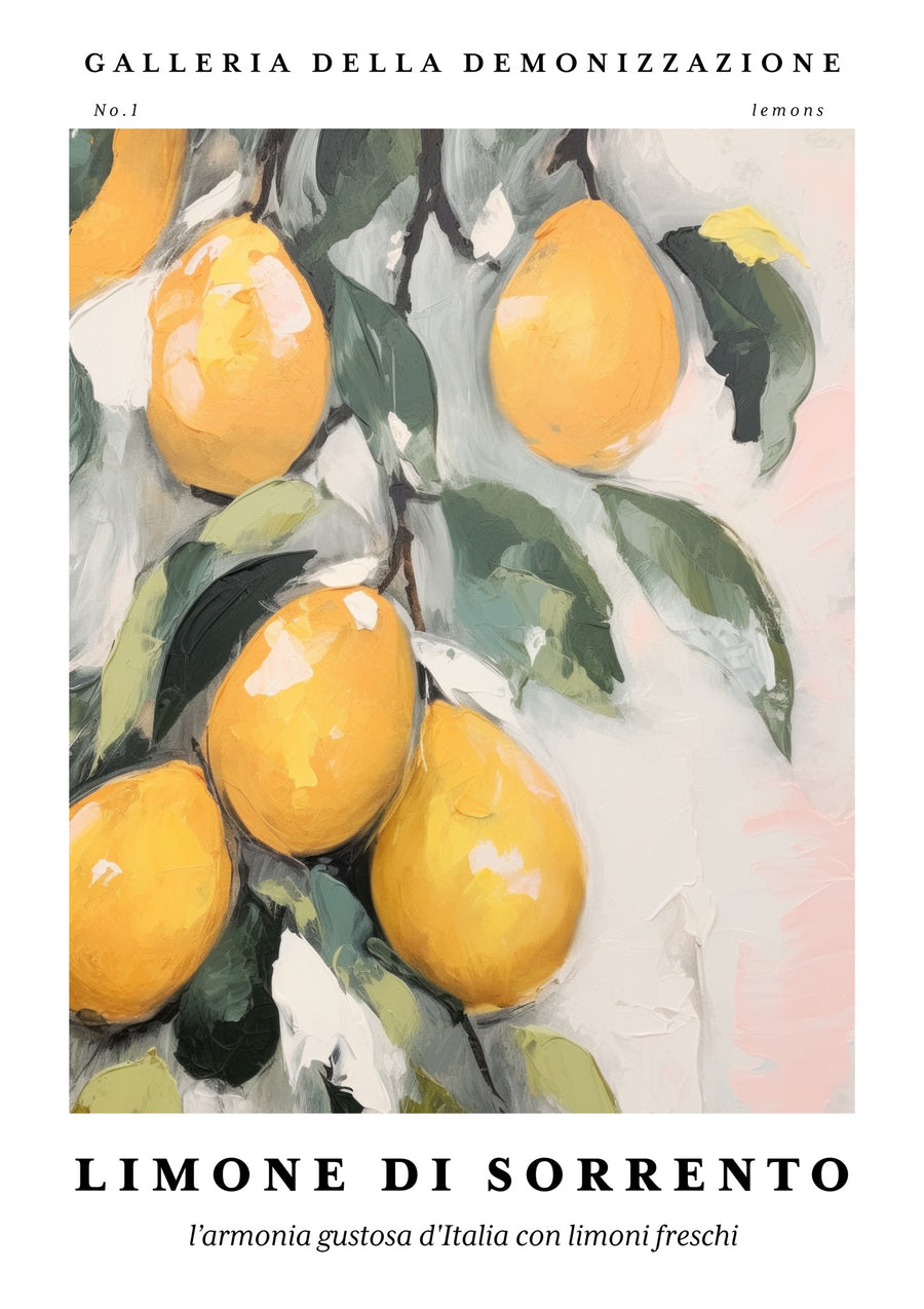 Lemons - Sorrento - Print Only frame