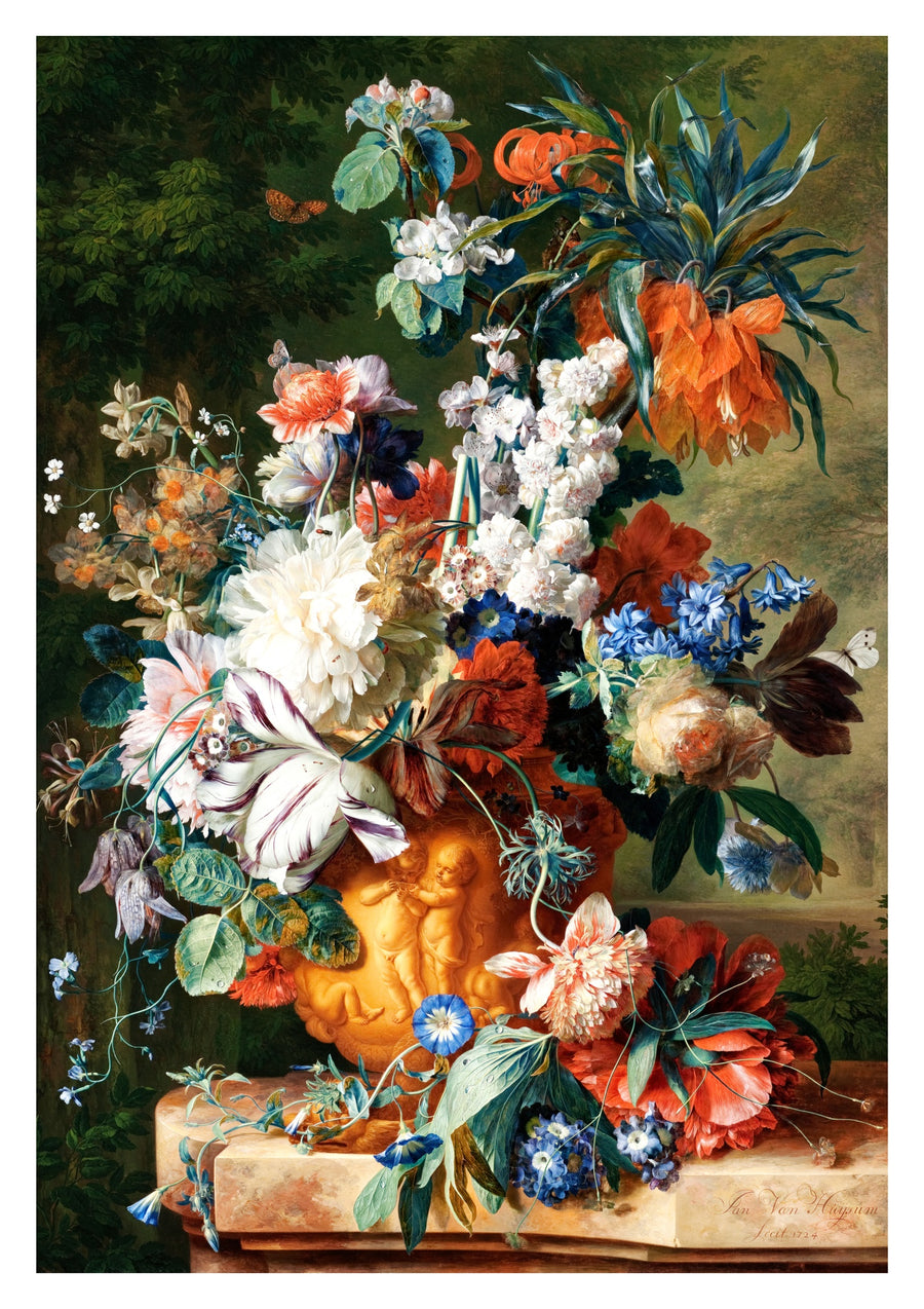 Bouquet de fleurs dans une urne - Print Only frame
