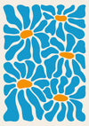 Blaue Blumen print