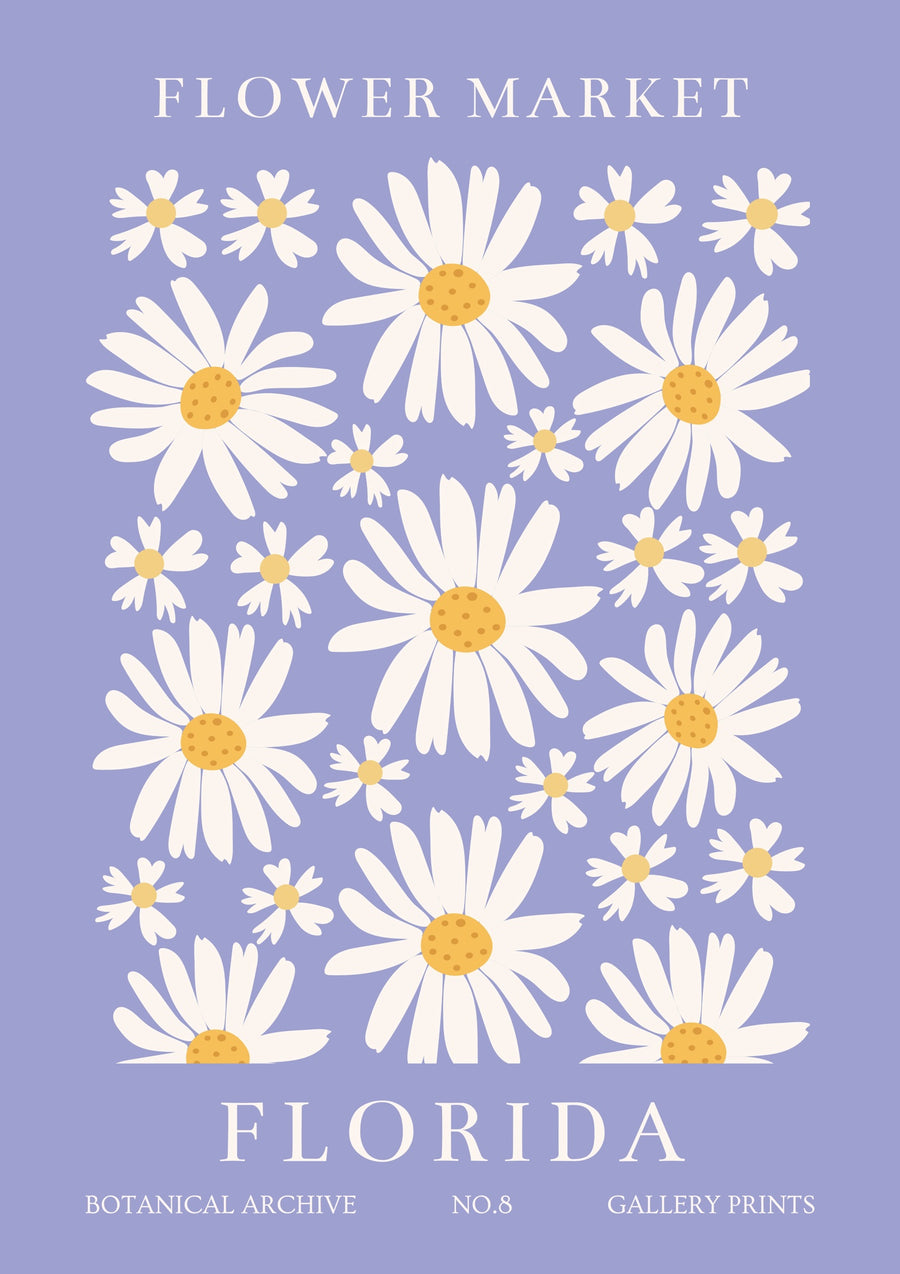Florida Blomstermarknad - Print Only frame