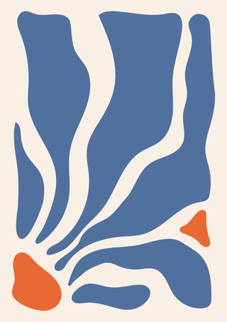 Blue Flower Impression print