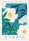 Madrid blomster Marknad print