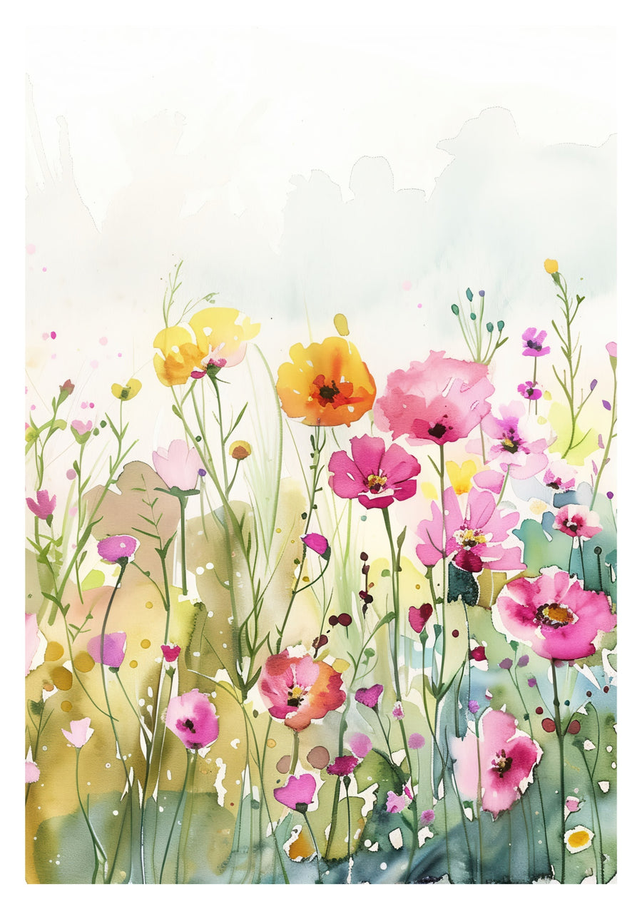 Fleurs d'été - Print Only frame