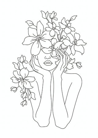 Head of Flowers print