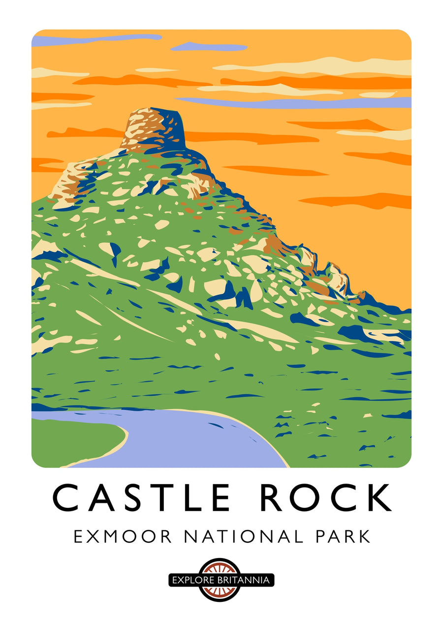 Kasteelrood, Exmoor Nationaal Park - Print Only frame