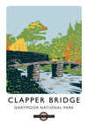 Clapper Bridge, Dartmoor National Park print