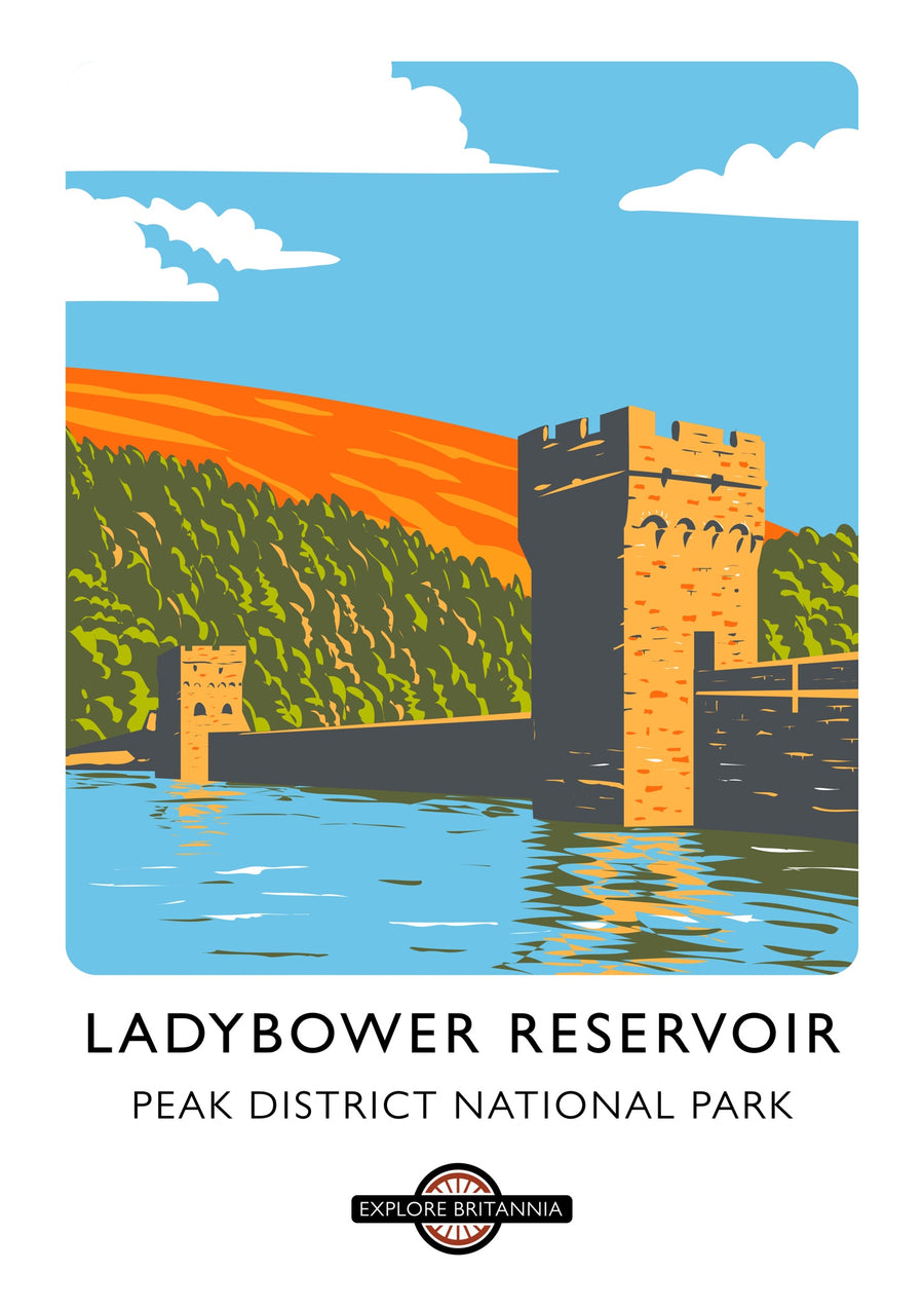 Ladybower Reservoir, Peak District nationalpark - Print Only frame