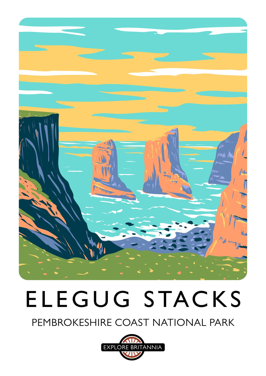 Elegug Stacks, Pembrokeshire Coast National Park - Print Only frame