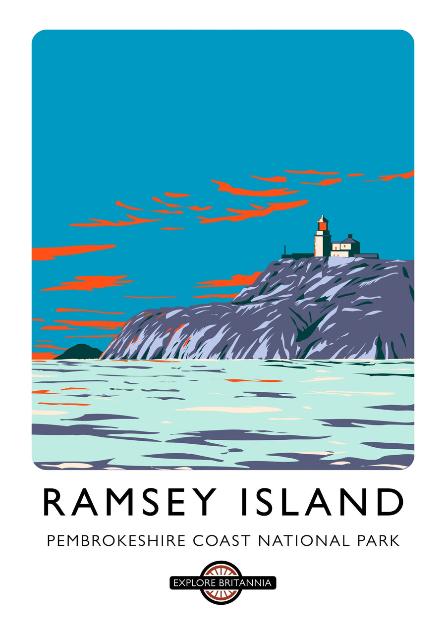 Ramsey Island, Pembrokeshire Coast - Print Only frame