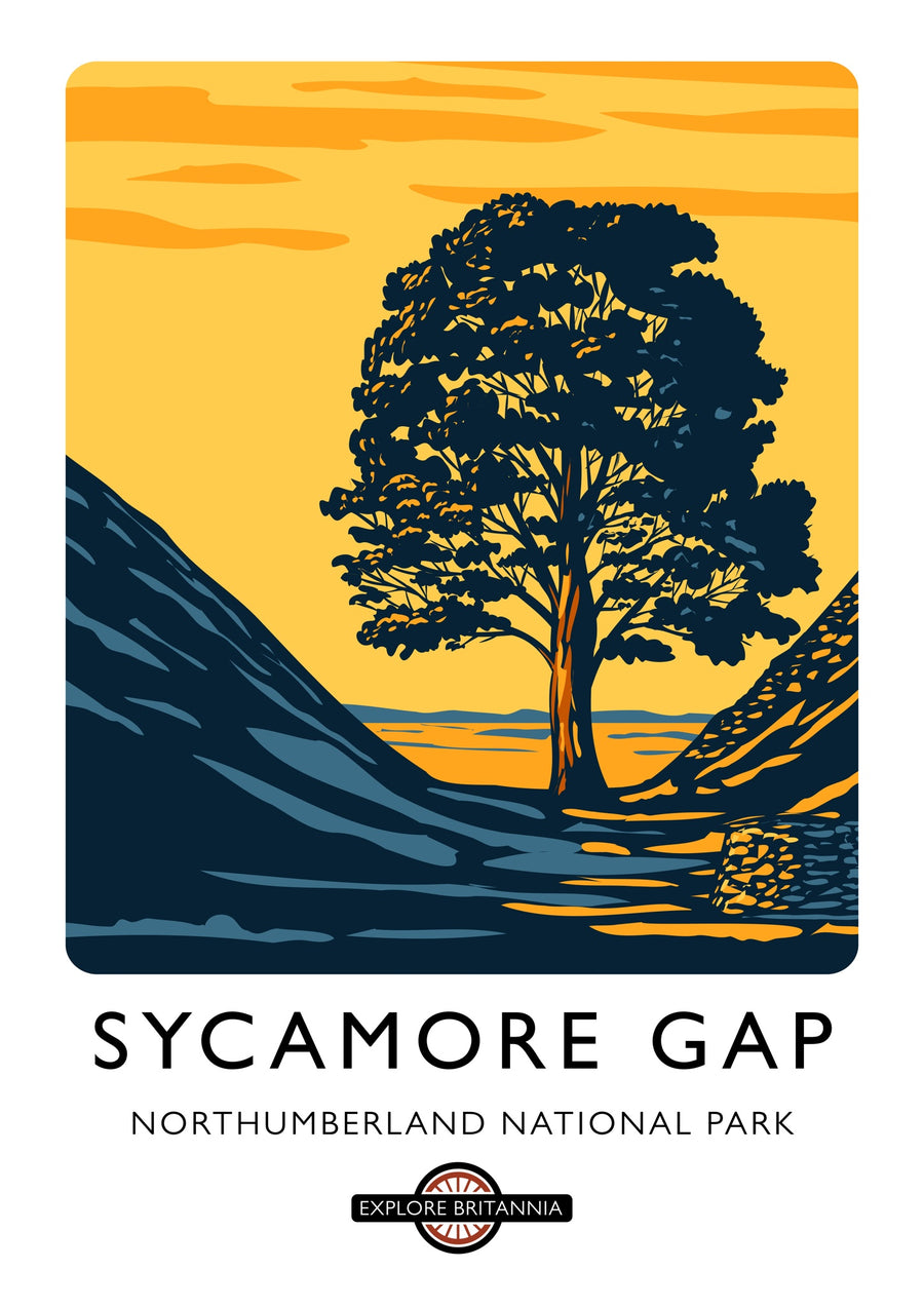 Sycamore Gap, Nationaal Park Northumberland - Print Only frame