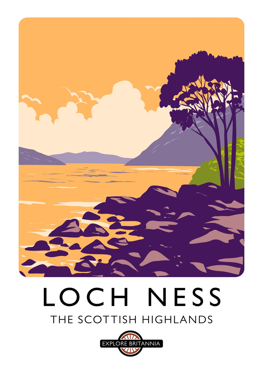 Loch Ness, de Schotse Hooglanden - Print Only frame