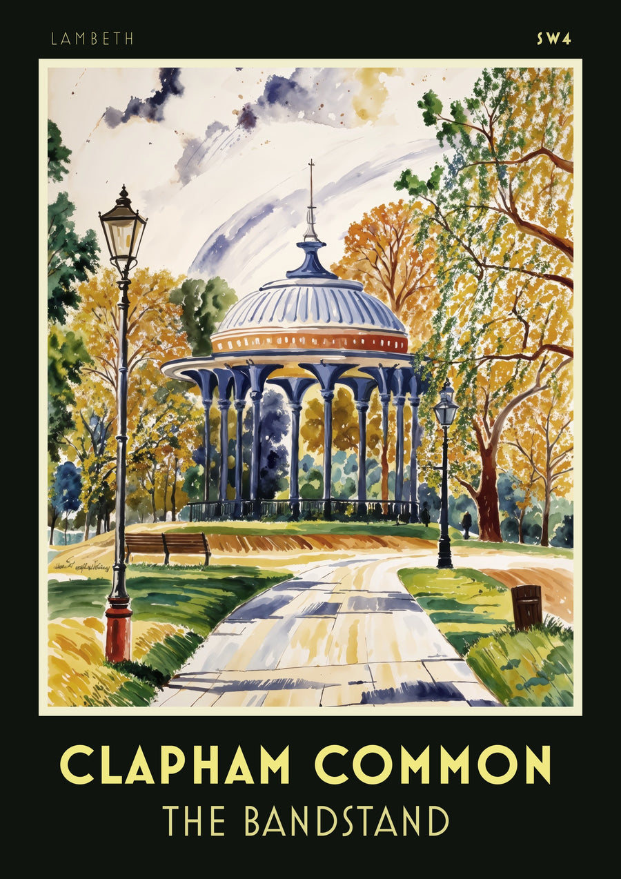Clapham Common, The Bandstand - Print Only frame