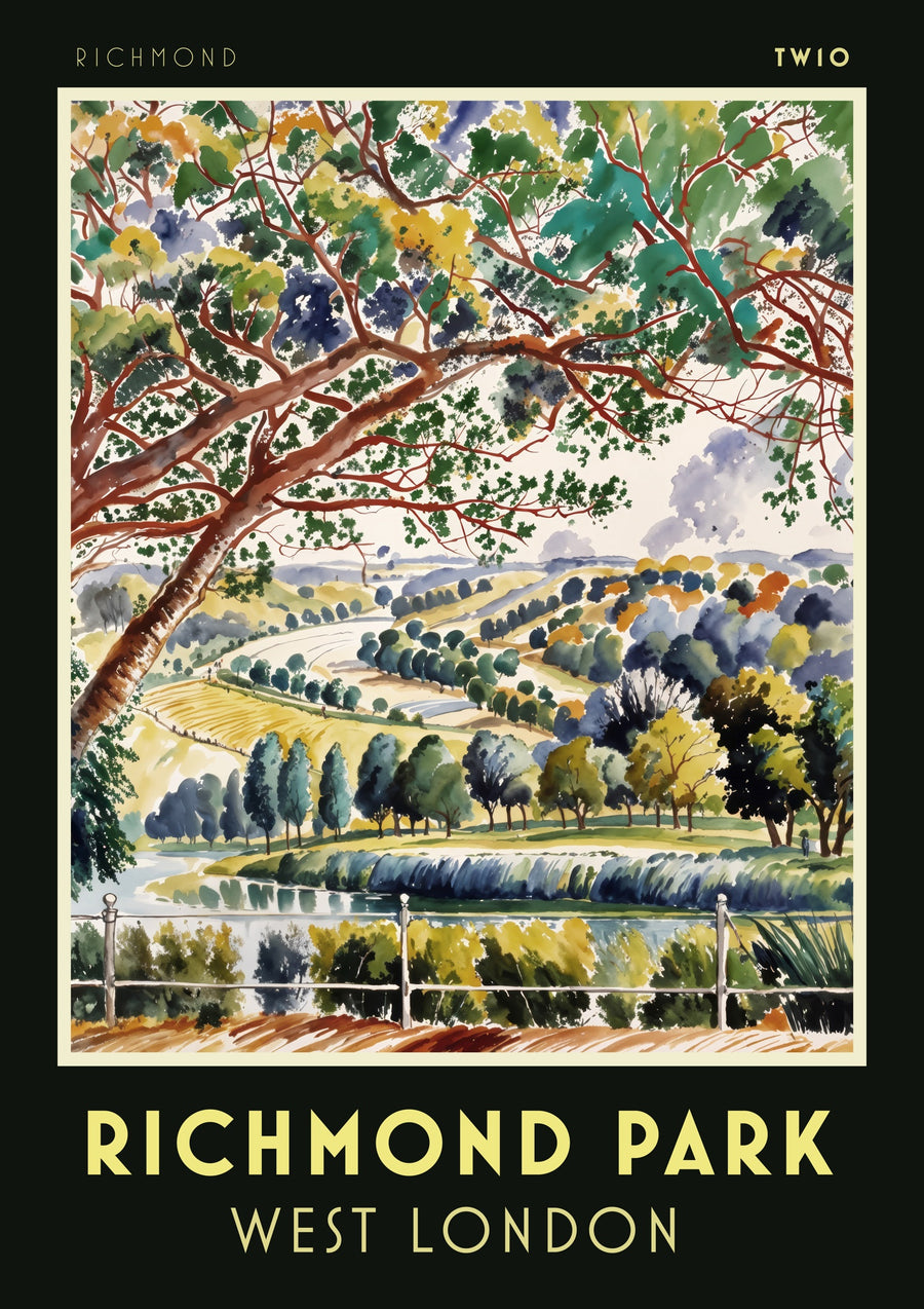 Richmond Park, Ouest de Londres - Print Only frame
