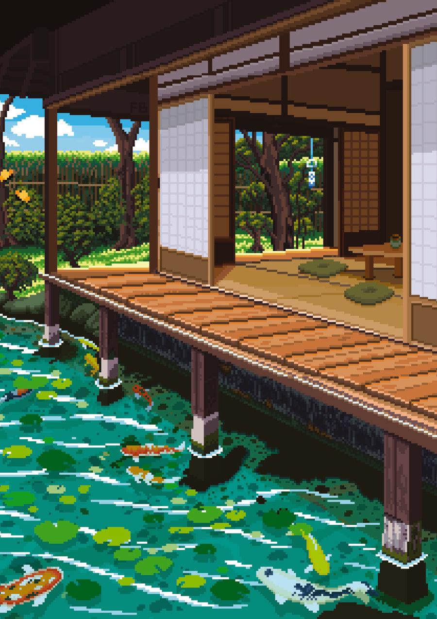 Spring Garden Shimeiso - Print Only frame