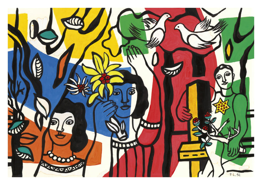 Women with Flowers - Print Only frame