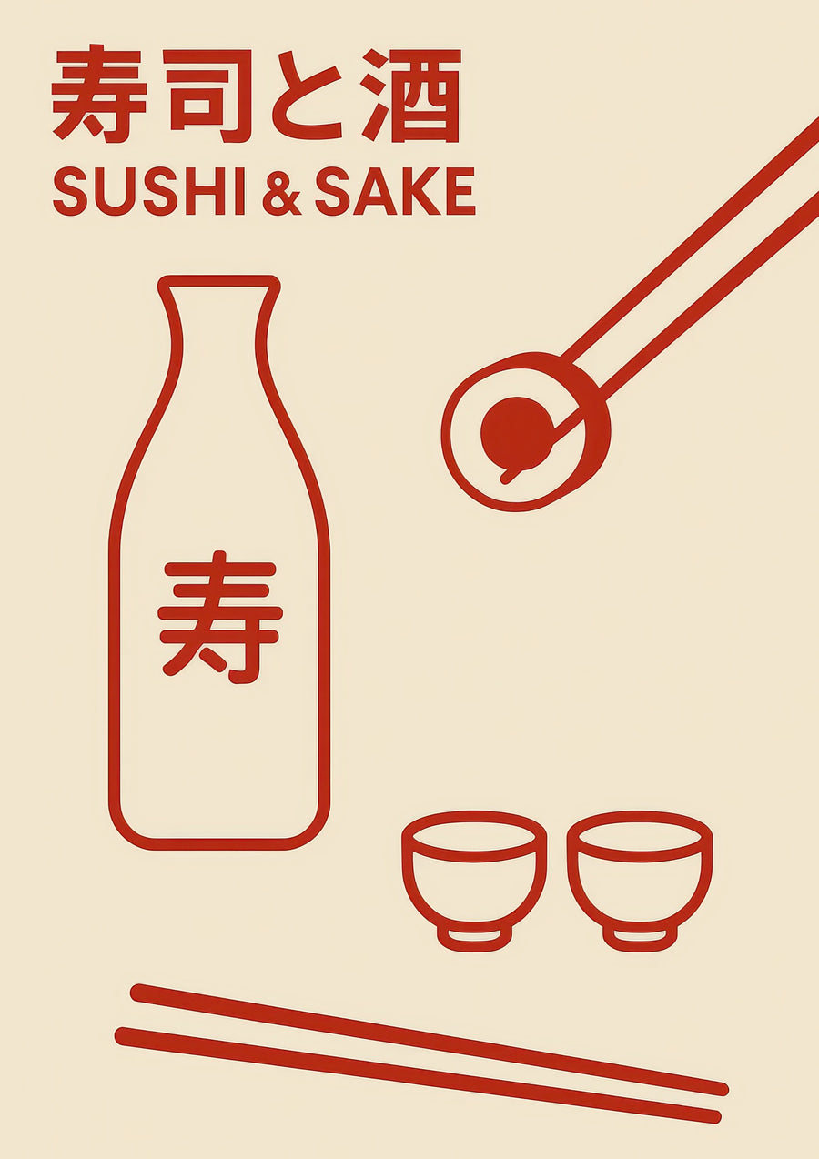 Sushi & Sake - Print Only frame