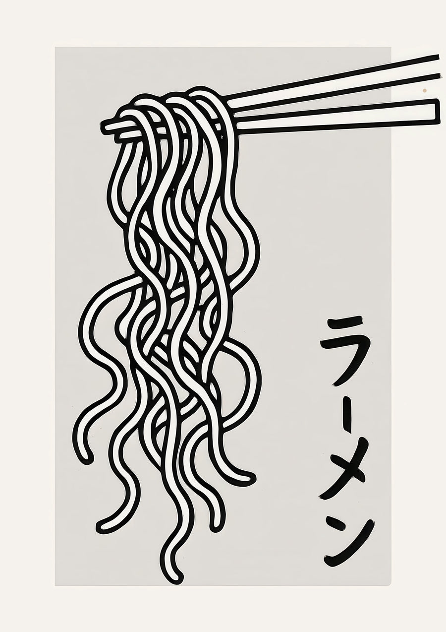 Udon noedels - Print Only frame