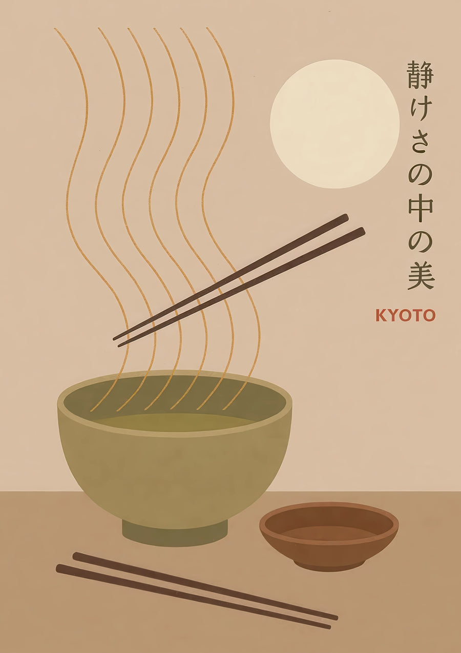 Japandi Ramen Bowl - Print Only frame