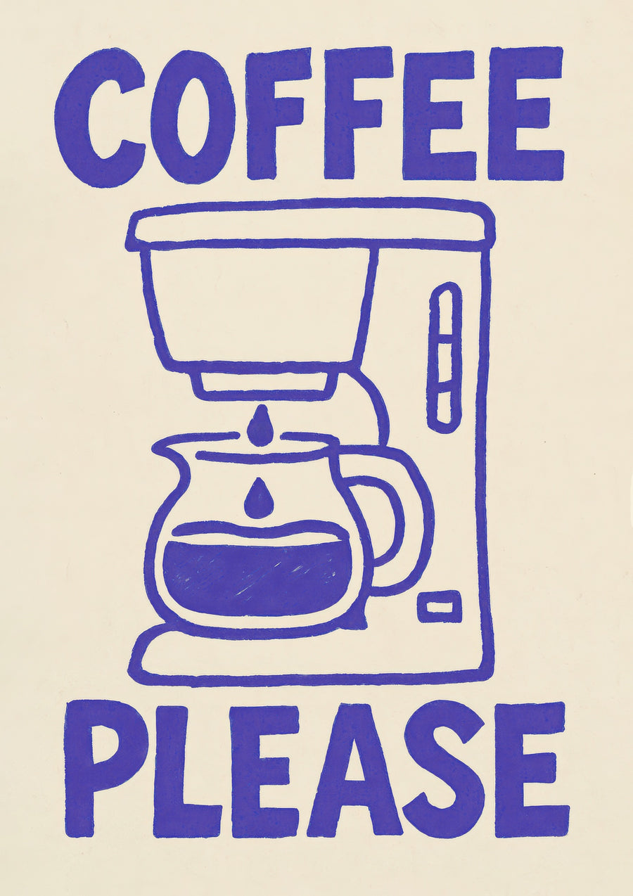 Kaffee, bitte - Print Only frame