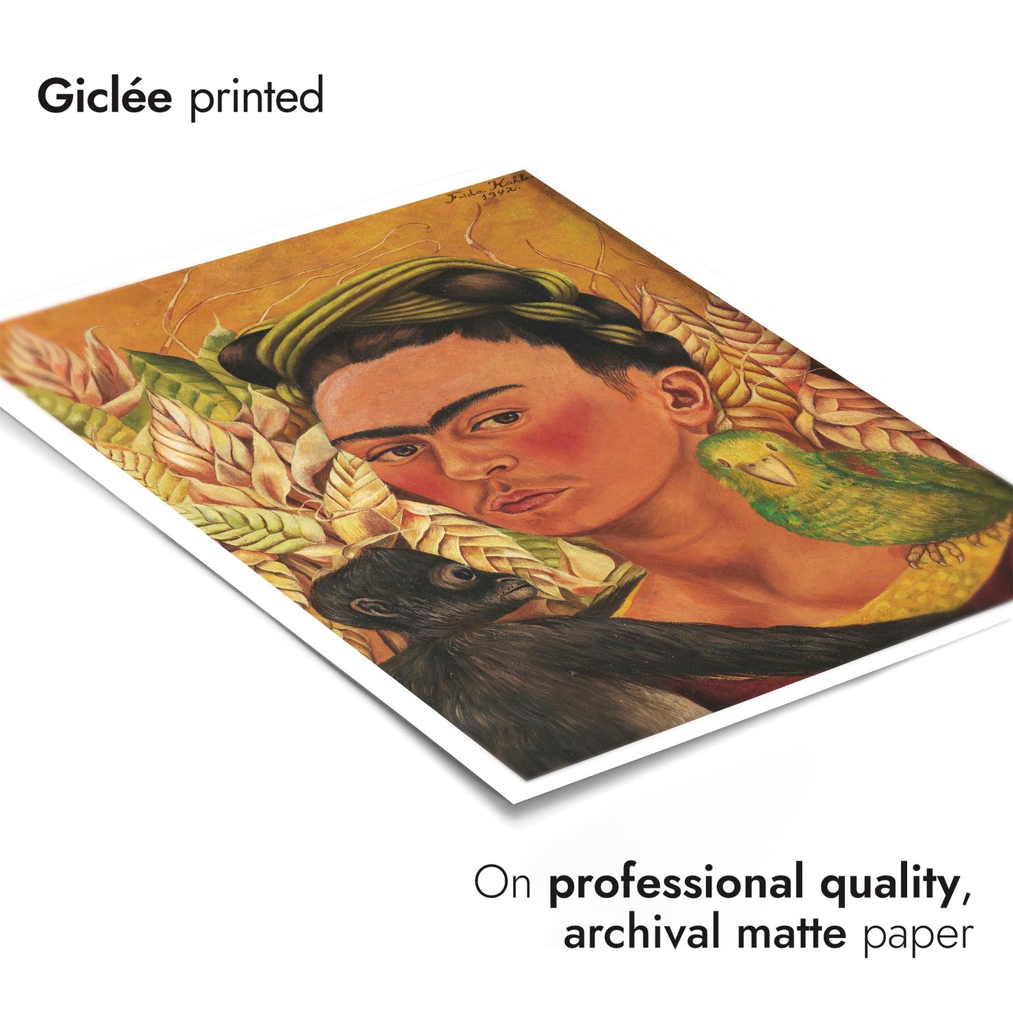 Self-Portrait with Monkey & Parrot