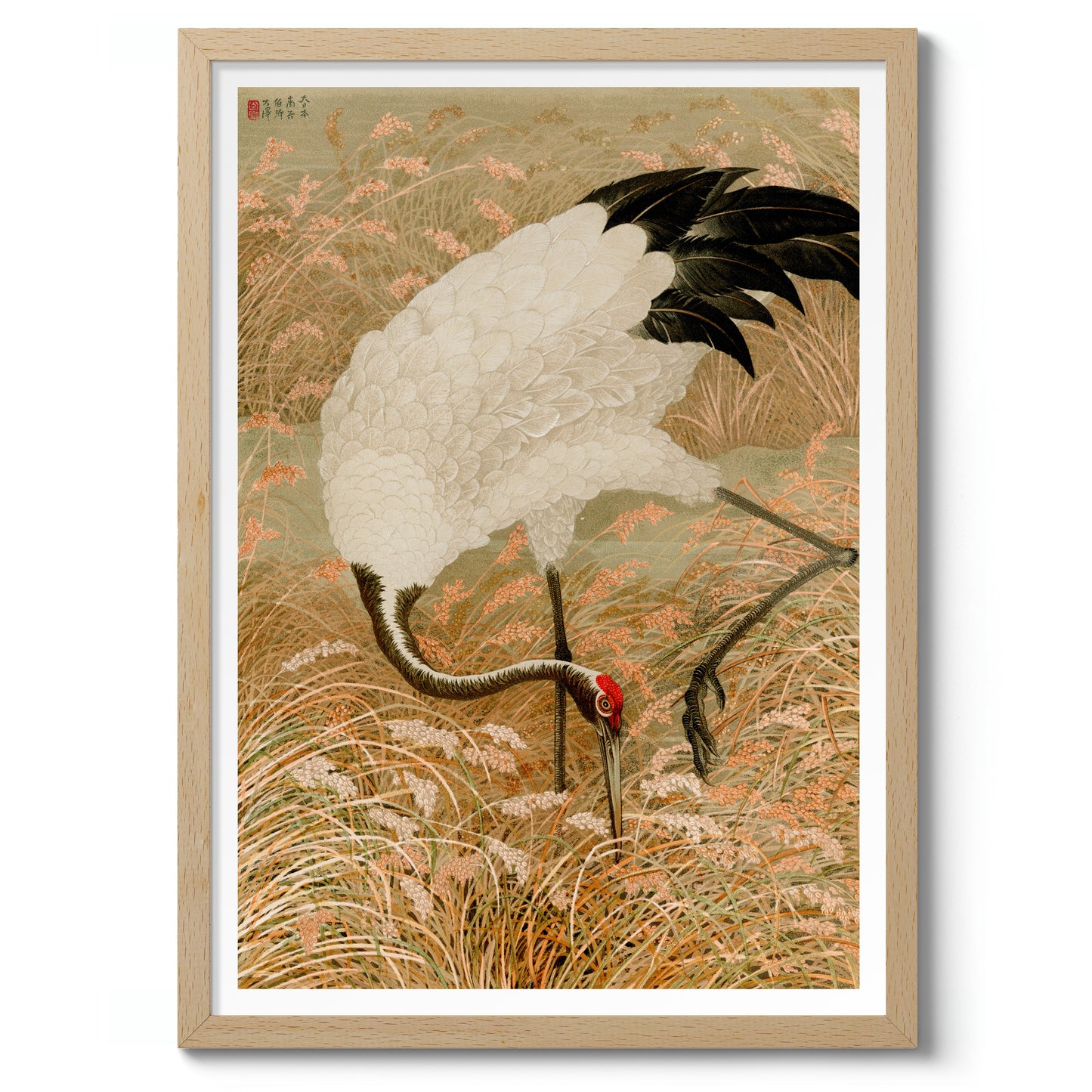 Saruskran i en risåker