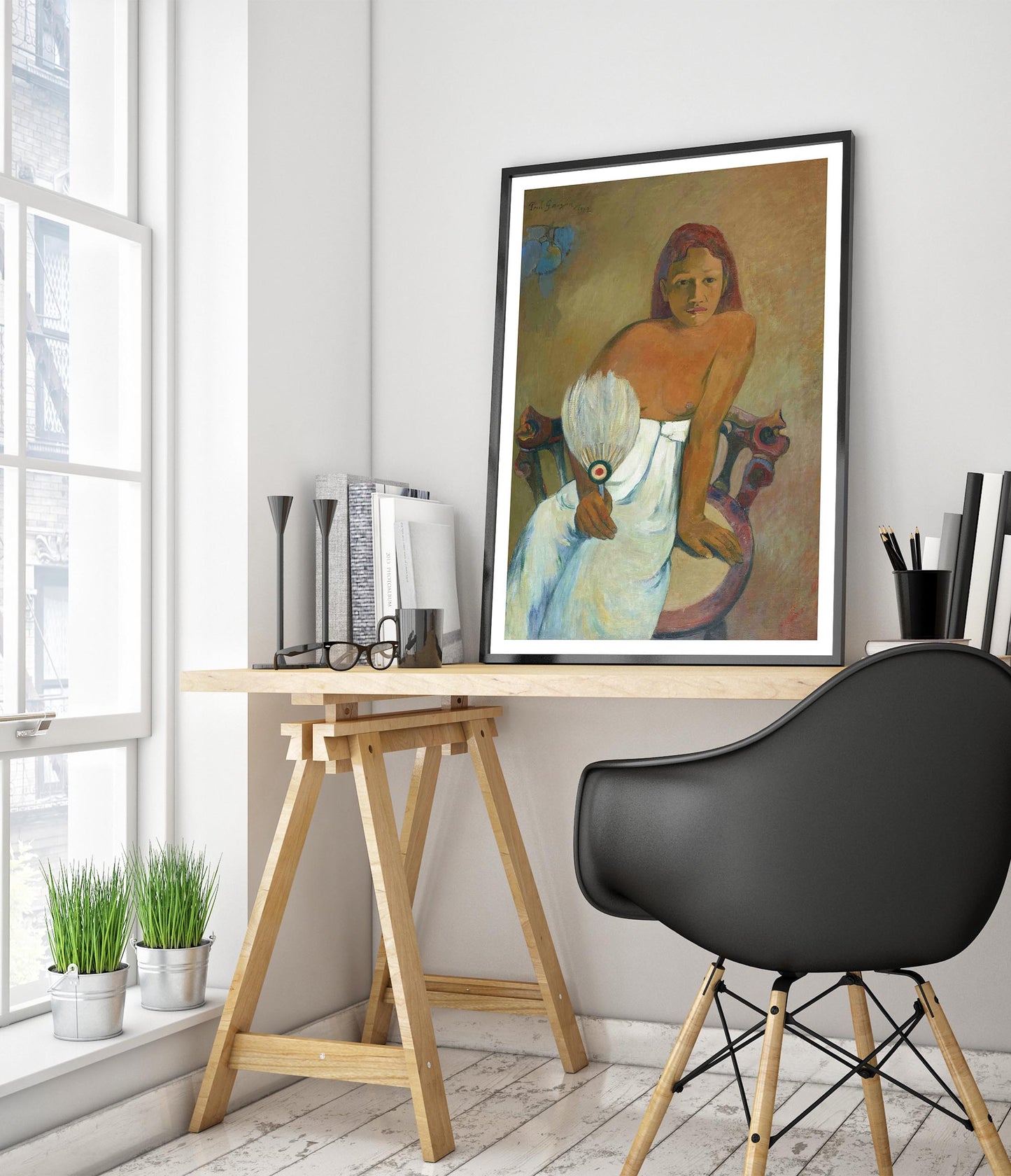 Das Mädchen mit einem Fächer