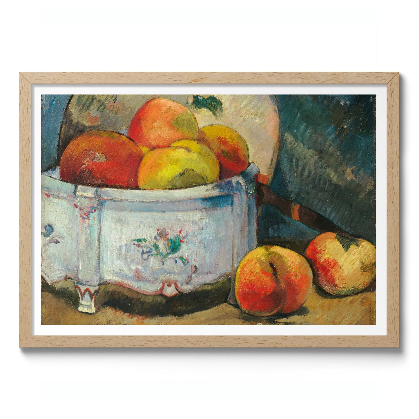 Stilleben med persikor